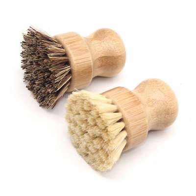 100% Natural Kitchen Brush Sisal Palm Bamboo Dish Brush Household Necessary